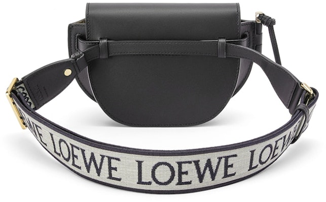 LOEWE Mini Gate Dual Bag in Soft Calfskin and Jacquard Black Order LOEWE Mini Gate Dual Bag in Soft Calfskin and Jacquard Black