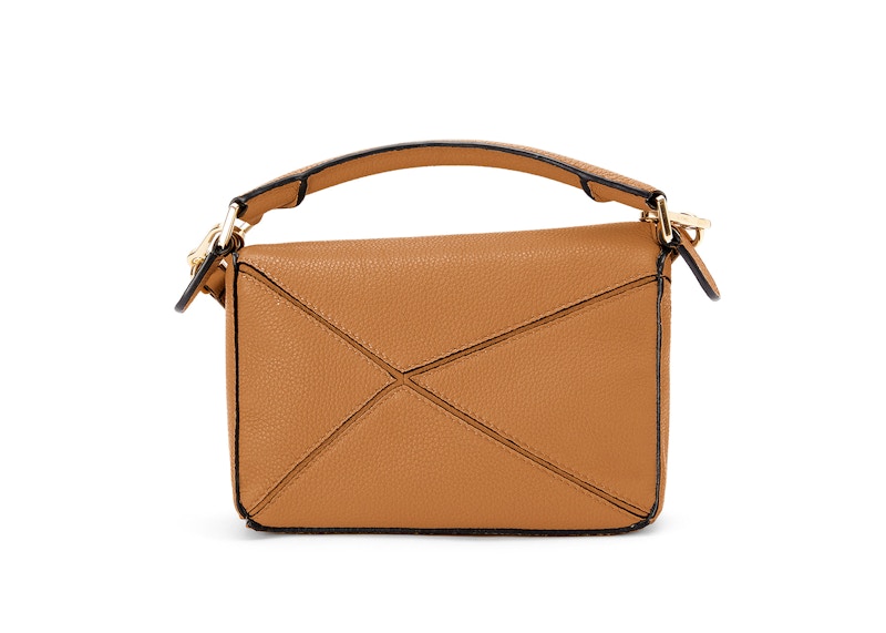 Order LOEWE 軟牛皮小型拼圖包 - 淺焦糖色