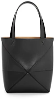 Order LOEWE Mini Puzzle Fold Tote in Shiny Calfskin Black