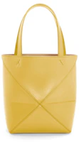 Order LOEWE Mini Puzzle Fold Tote in Shiny Calfskin Bright Ochre