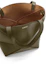 Lookbook Beg Mini Puzzle Fold Tote dalam Kulit Kilat Hijau Khaki Gelap