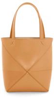 Order LOEWE Mini Puzzle Fold Tote in Shiny Calfskin Warm Desert