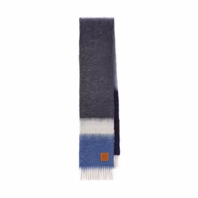 LOEWE Multicolor Logo Wool Scarf for Men. F811257X225387