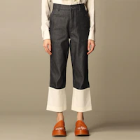 Lookbook LOEWE Seluar Jeans Denim Navy Blue dengan Cuff Kontras Cotton. S2292112IB-5110