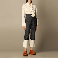 Purchase LOEWE Seluar Jeans Denim Navy Blue dengan Cuff Kontras Cotton. S2292112IB-5110