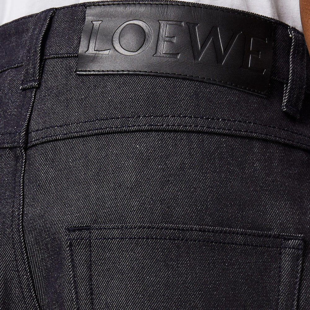 Details for 로에베 네이비 블루 코튼 컨트라스트 커프 데님 진즈 S2292112IB-5110