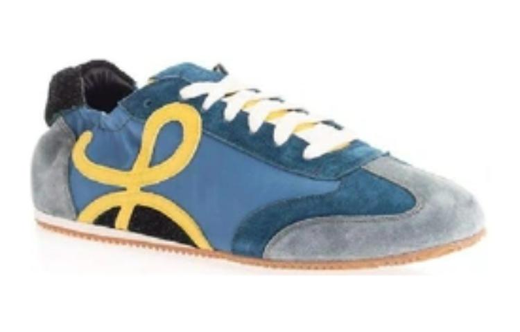 LOEWE Nylon Leather Sneakers 'Blue' 圖 2