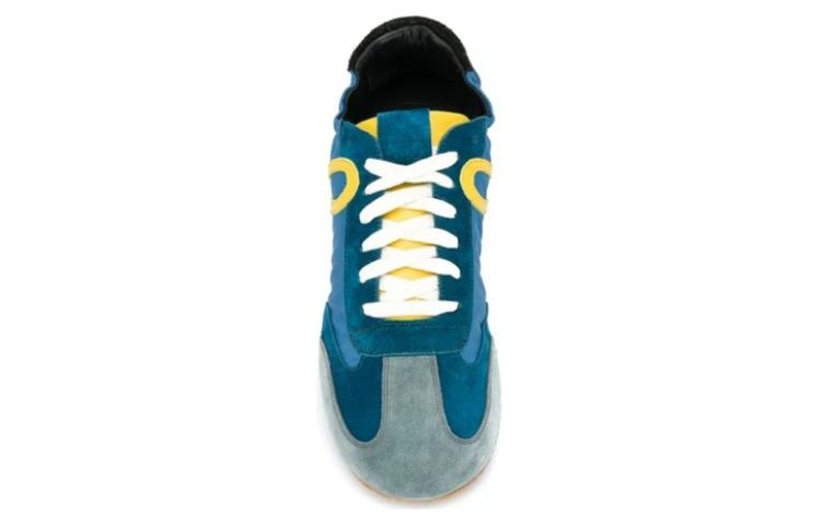 LOEWE Nylon Leather Sneakers 'Blue' 圖 5