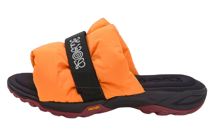 LOEWE Nylon Pleated Slippers 'Orange'