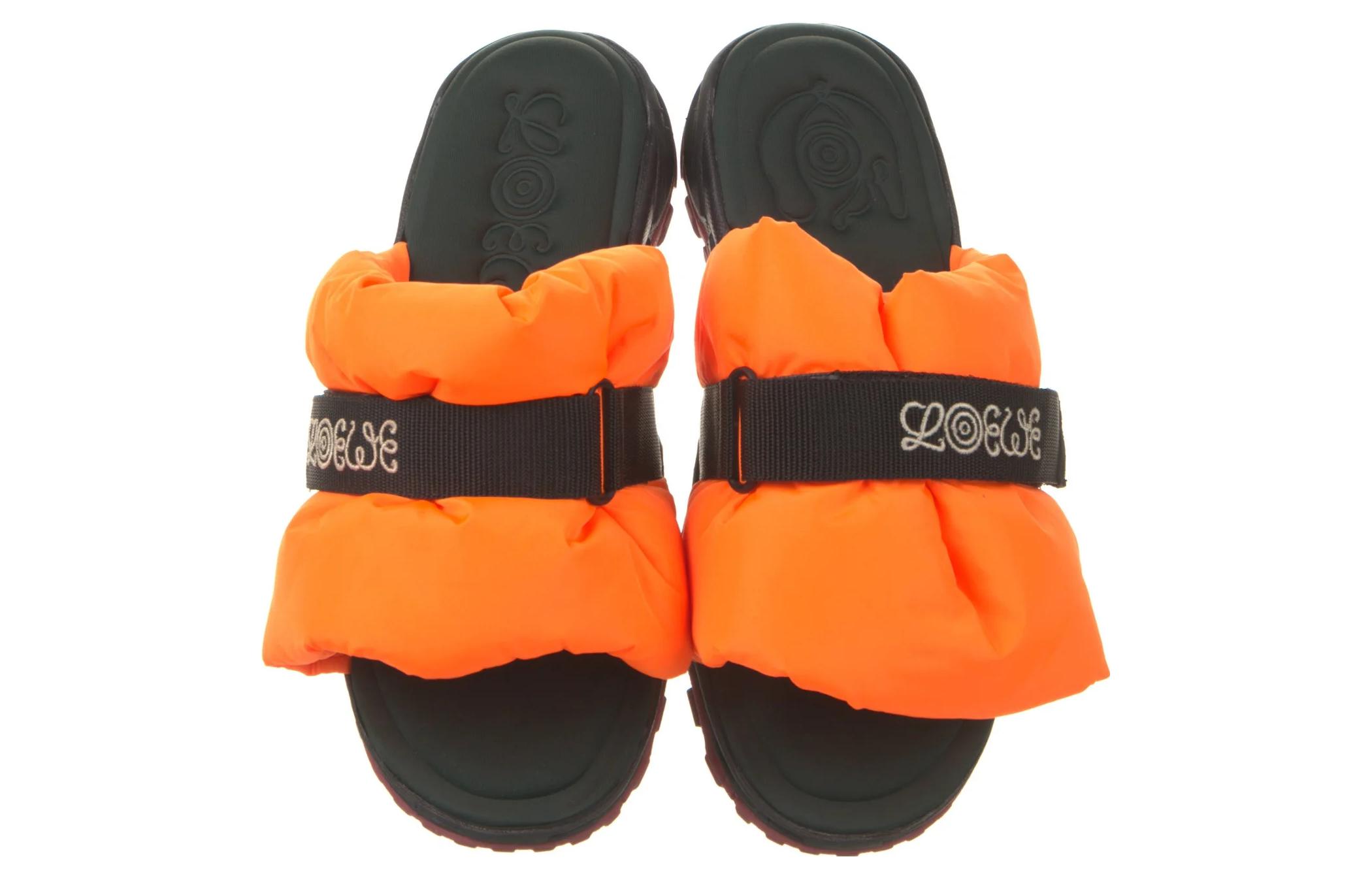LOEWE Nylon Pleated Slippers 'Orange' 圖 4