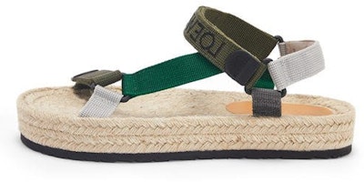 LOEWE Nylon Strap Espadrilles 'Military Green' M616283X15-4124 LOEWE Nylon Strap Espadrilles 'Military Green' M616283X15-4124
