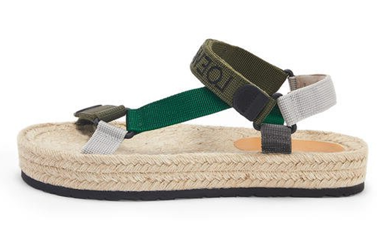 LOEWE Nylon Strap Espadrilles 'Military Green' M616283X15-4124