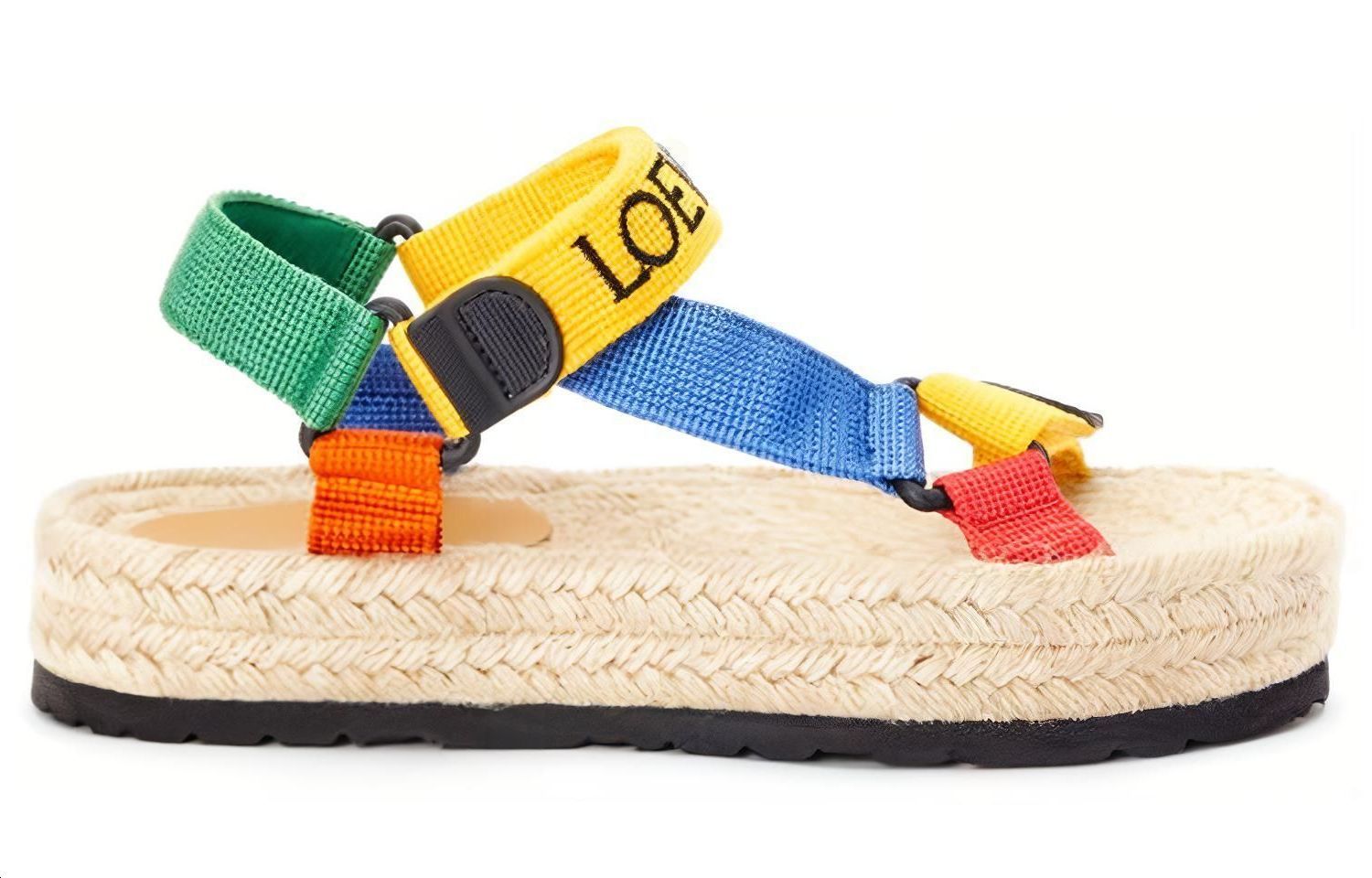 LOEWE Nylon Strap Slides 'Yellow Woven' 圖 2