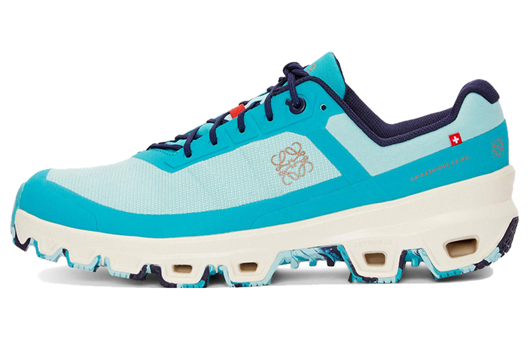 Buy On昂跑 x LOEWE羅意威 涤纶 系带圓頭舒適 低幫 運動休閒鞋 男款 淡藍色