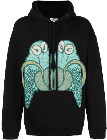 loewe-owl-embroidered-drawstring-casual-hoodie-black-h800-y25-x02-1489