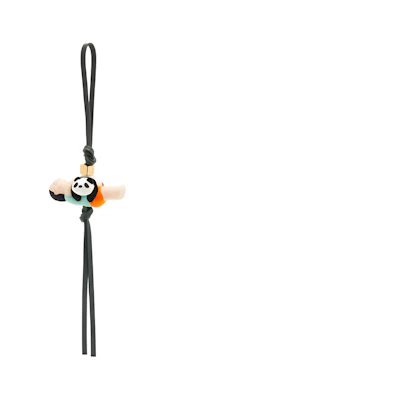 LOEWE Panda Charm Keychain Black Unisex Couples Style. C621232XFL