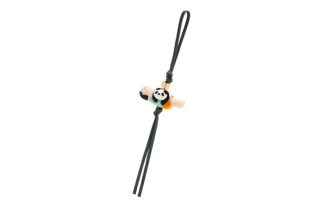 LOEWE Panda Charm Keychain Black Unisex Couples Style. C621232XFL 圖 3