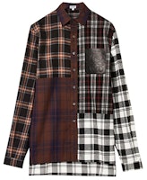 LOEWE Patchwork Checkered Long Sleeve Shirt H526337XA2-3116 LOEWE Patchwork Checkered Long Sleeve Shirt H526337XA2-3116