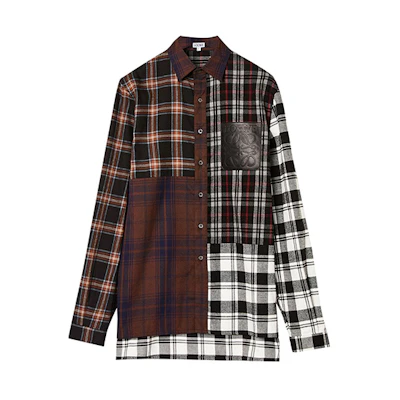LOEWE Patchwork Checkered Long Sleeve Shirt H526337XA2-3116