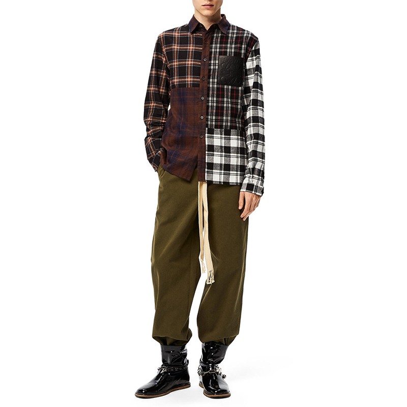 Purchase ロエベ パッチワーク チェッカー 長袖シャツ H526337XA2-3116