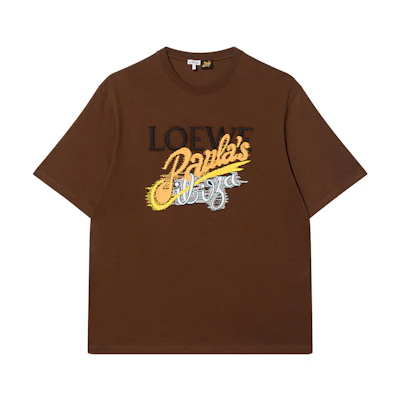 LOEWE Paula's Ibiza SS25 Oversized Brown Crewneck T-Shirt H616Y22X84-3428