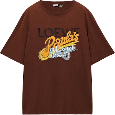 LOEWE Paula''s Ibiza SS25 寬鬆棕色圓領T恤 H616Y22X84-3428 Order LOEWE Paula''s Ibiza SS25 寬鬆棕色圓領T恤 H616Y22X84-3428