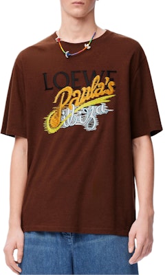 LOEWE Paula''s Ibiza SS25 寬鬆棕色圓領T恤 H616Y22X84-3428 Lookbook LOEWE Paula''s Ibiza SS25 寬鬆棕色圓領T恤 H616Y22X84-3428