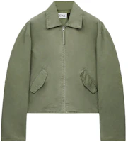 LOEWE Paula's Ibiza SS25 Green Cotton Zip-Up Jacket H616Y50X11-8727 LOEWE Paula's Ibiza SS25 Green Cotton Zip-Up Jacket H616Y50X11-8727
