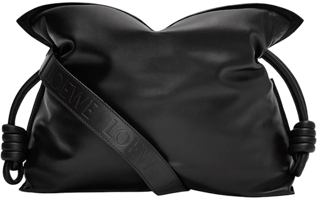 LOEWE Clutch Puffer Flamenco Kulit Domba Hitam Berkilat Buy LOEWE Clutch Puffer Flamenco Kulit Domba Hitam Berkilat