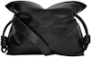 Buy LOEWE Clutch Puffer Flamenco Kulit Domba Hitam Berkilat