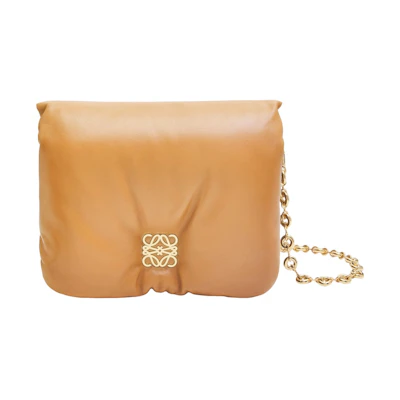 LOEWE Puffer Goya Shoulder Bag Camel