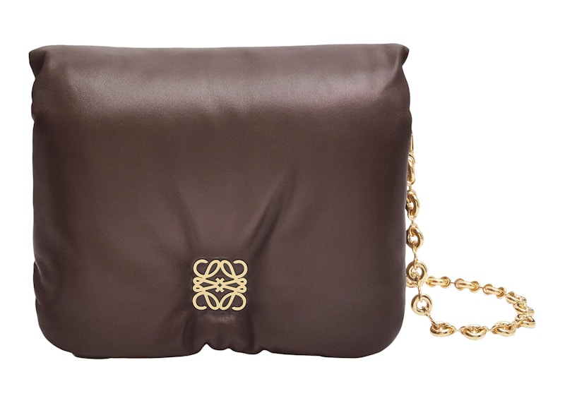 LOEWE Puffer Goya Shoulder Bag Dark Chocolate
