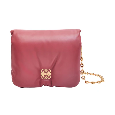 LOEWE Puffer Goya Shoulder Bag Plumrose