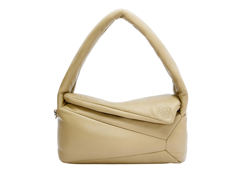 LOEWE Puffer Puzzle Hobo Bag Clay Green