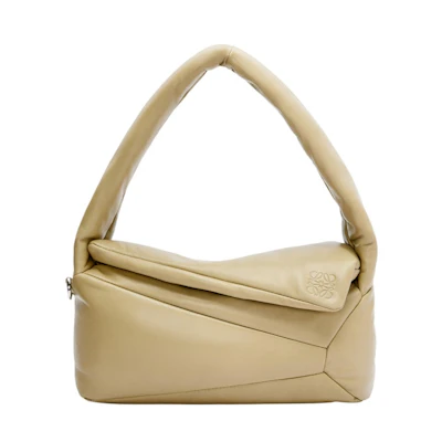 LOEWE Puffer Puzzle Hobo Bag Clay Green