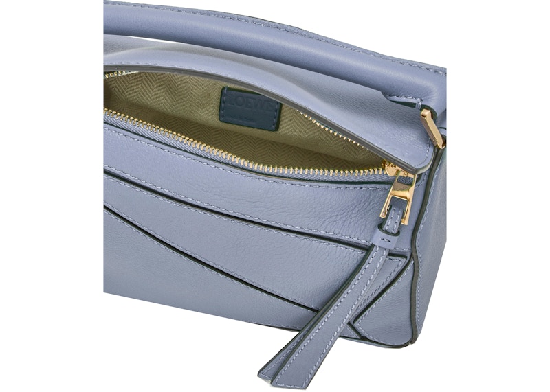 Lookbook LOEWE 迷你Puzzle包 经典小牛皮 大西洋蓝色