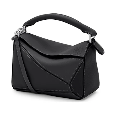 LOEWE Puzzle Bag in Classic Calfskin Mini Black