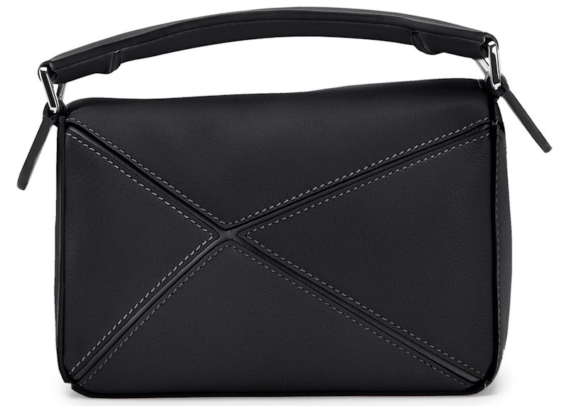 Order LOEWE Puzzle 经典小牛皮迷你黑色包