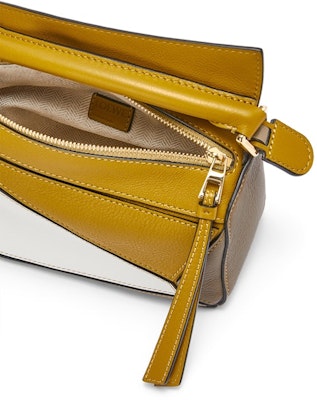 LOEWE Puzzle Bag in Classic Calfskin Ochre/Soft White Lookbook LOEWE Puzzle Bag in Classic Calfskin Ochre/Soft White