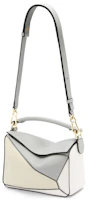 Lookbook LOEWE Puzzle Bag in Classic Calfskin Small Ash Grey/Marble Green
