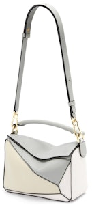 LOEWE 小號經典小牛皮拼布包 石灰灰/大理石綠 Lookbook LOEWE 小號經典小牛皮拼布包 石灰灰/大理石綠