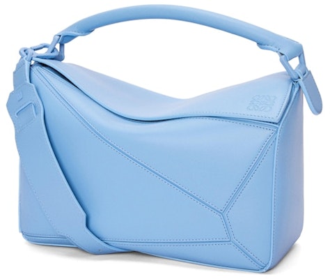 LOEWE Puzzle Bag In Satin Calfskin Olympic Blue Buy LOEWE Puzzle Bag In Satin Calfskin Olympic Blue