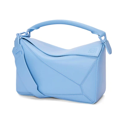 LOEWE Puzzle Bag In Satin Calfskin Olympic Blue