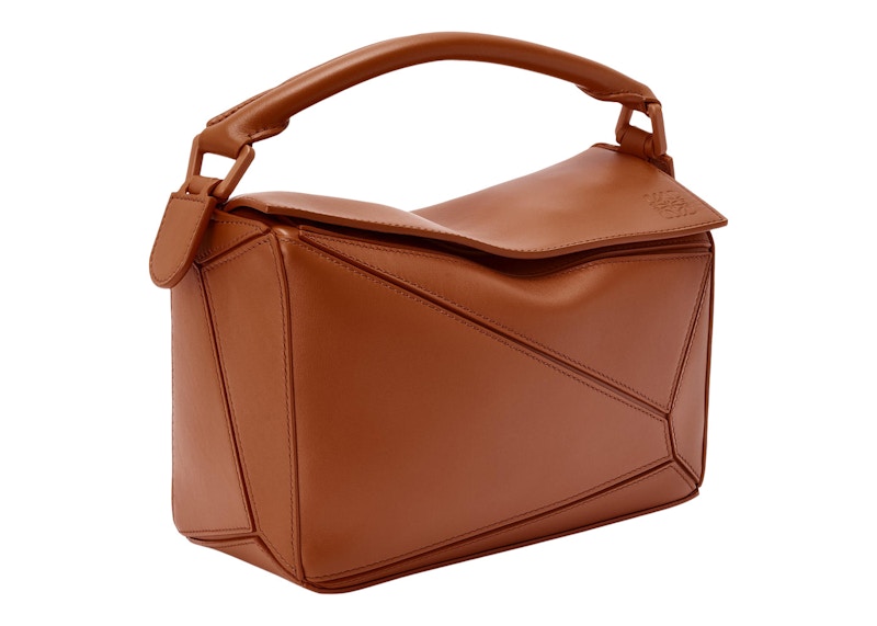 LOEWE Puzzle Bag in Satin Calfskin Small Pecan 圖 3