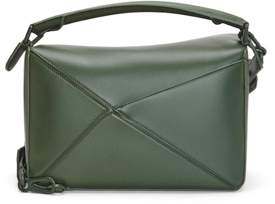 LOEWE Puzzle Bag In Satin Calfskin Vintage Khaki Order LOEWE Puzzle Bag In Satin Calfskin Vintage Khaki