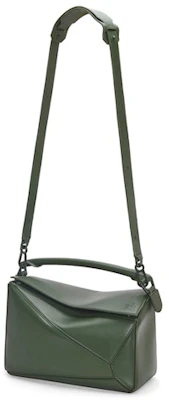 LOEWE Puzzle Bag In Satin Calfskin Vintage Khaki Lookbook LOEWE Puzzle Bag In Satin Calfskin Vintage Khaki