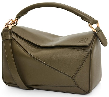 LOEWE Puzzle Bag Small Dark Khaki Green Buy LOEWE Puzzle Bag Small Dark Khaki Green