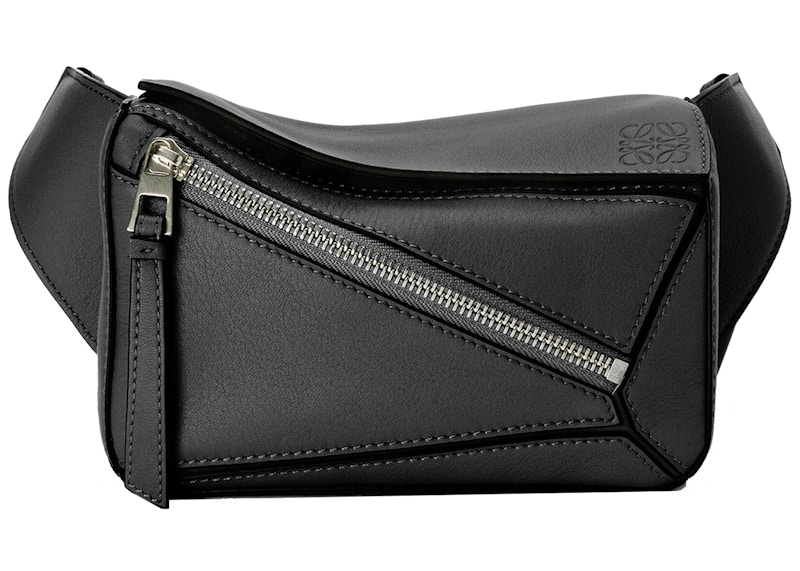 LOEWE Puzzle Bum Bag in Classic Calfskin Mini Black