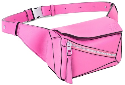 LOEWE 迷你拼圖腰包,經典牛皮革,霓虹粉紅色。 Order LOEWE 迷你拼圖腰包,經典牛皮革,霓虹粉紅色。