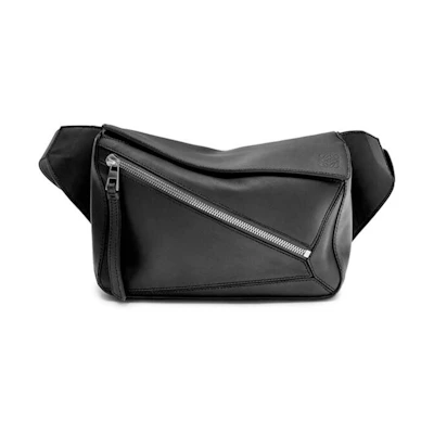 LOEWE Puzzle Bum Bag in Classic Calfskin Small Black